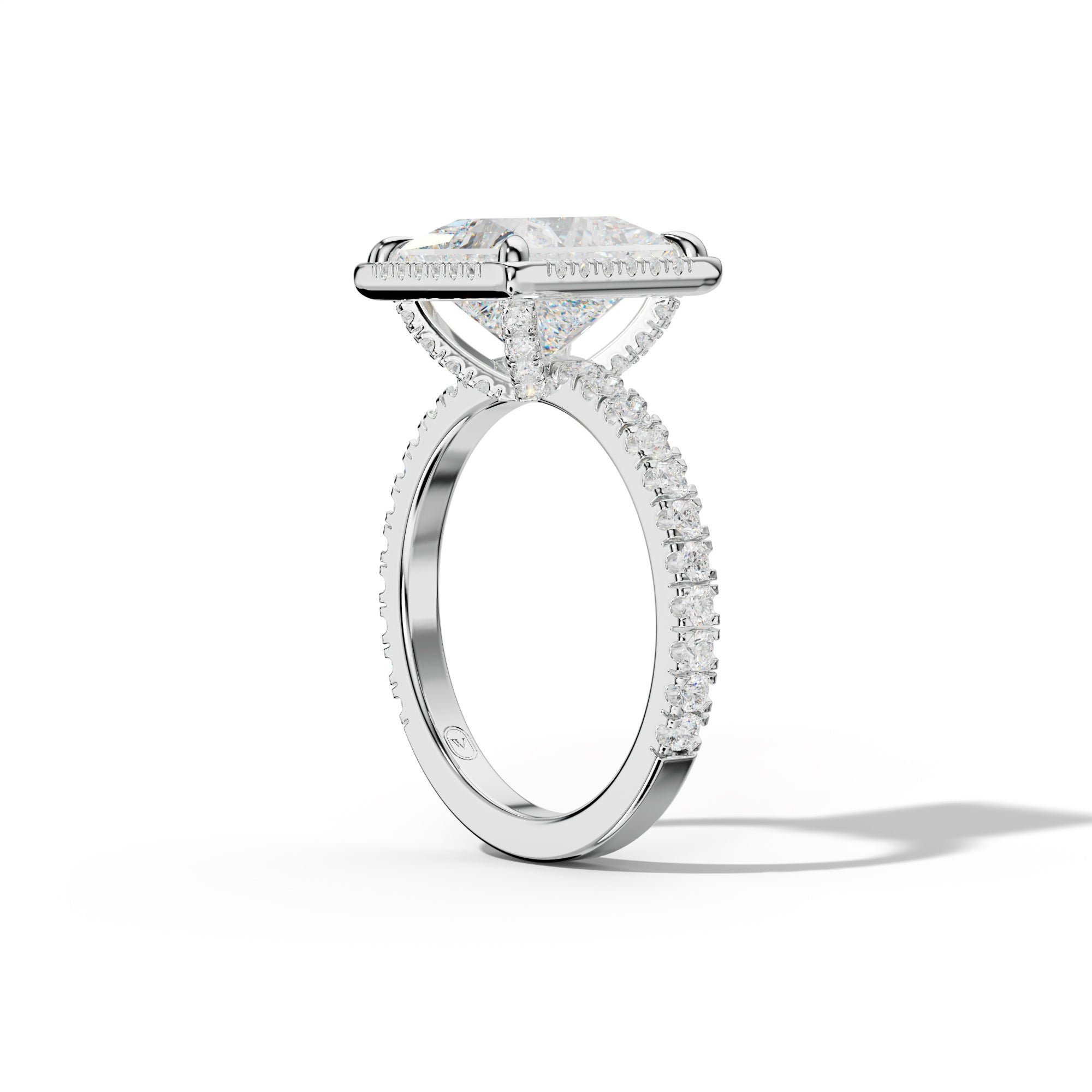 Violet Princess Cut Engagement Ring